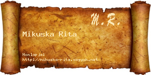 Mikuska Rita névjegykártya