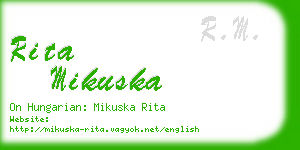 rita mikuska business card